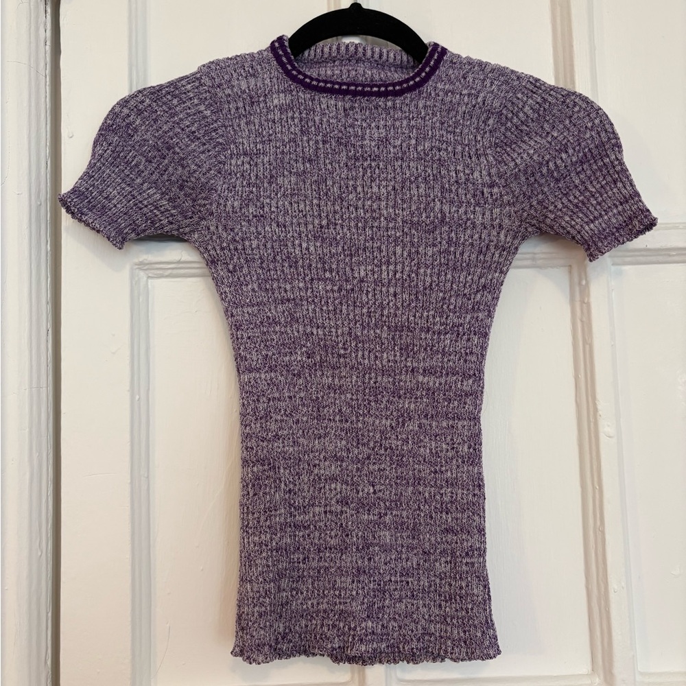 Vintage Purple Knit Triacetate Tee